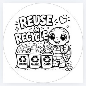 Handmade 50count “Reuse & Recycle” Stickers